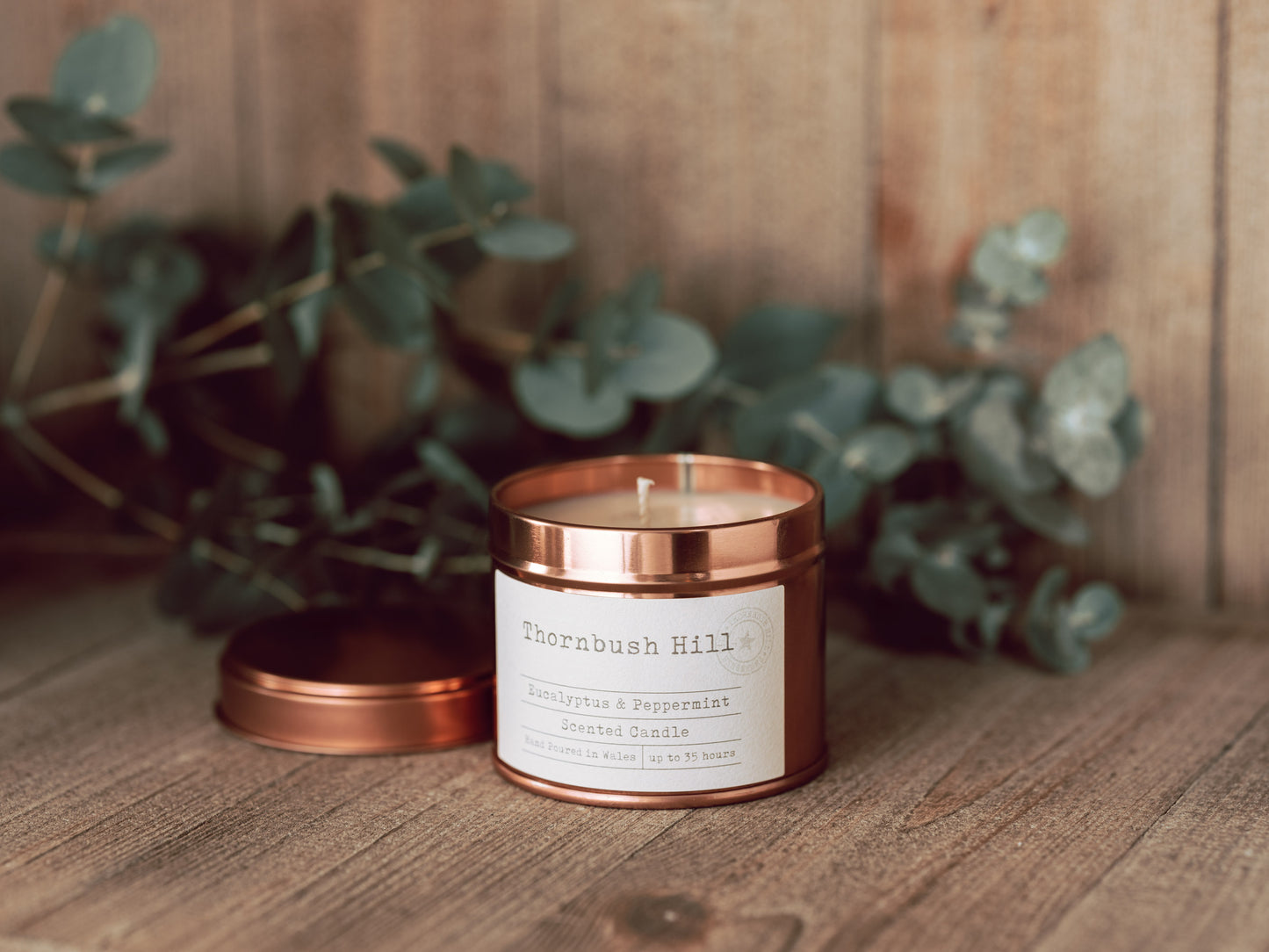 Eucalyptus & Peppermint Scented Soy Tin Candle