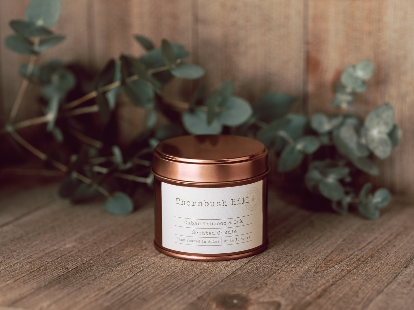 Cuban Tobacco & Oak Scented Soy Tin Candle