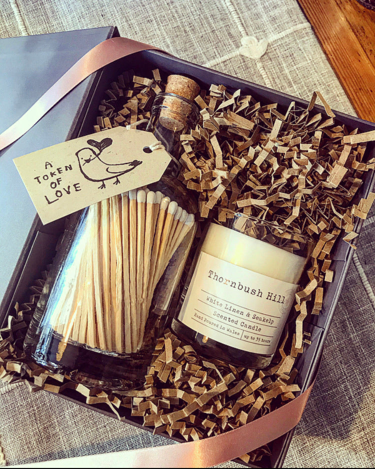 Candle & Match Bottle Gift Set