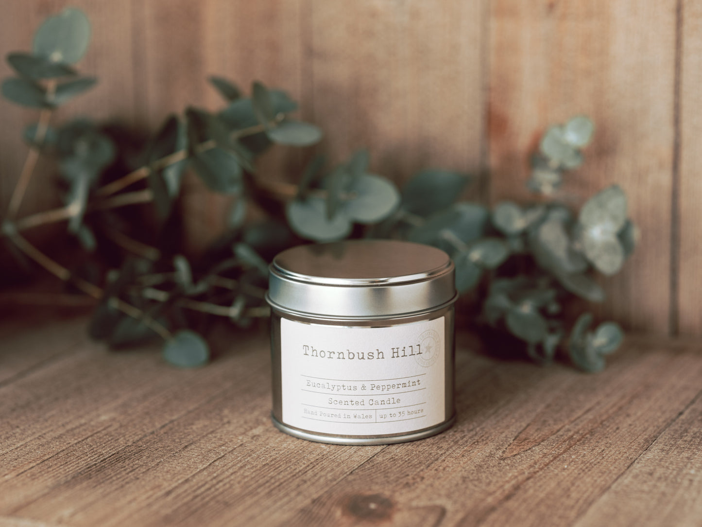 Eucalyptus & Peppermint Scented Soy Tin Candle